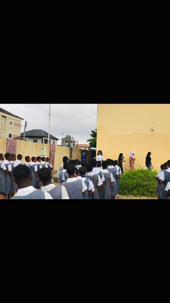 Students with Hygiene Kits